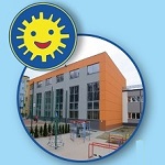 Budynek szkoły, słoneczko